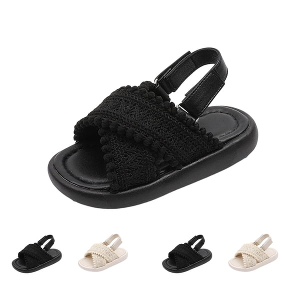Bixock Toddler Boys Sandals Kids Shoes Boys Solid Color Open Toe Sandals 2 in 1 Slides Casual Beach Summer Shoes for Little Kids