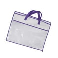 thumbnail image 4 of Bolsa organizadora para guardar edredones y armario con cremallera, 55 x 39 cm, bolsa grande para mudanzas borde violeta, 4 of 9