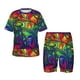 thumbnail image 1 of Balery Pride Rainbow Conjunto de Pijama Infantil de Manga Corta con Estampado – Ropa de Dormir de Algodón Suave-3X-Large, 1 of 6