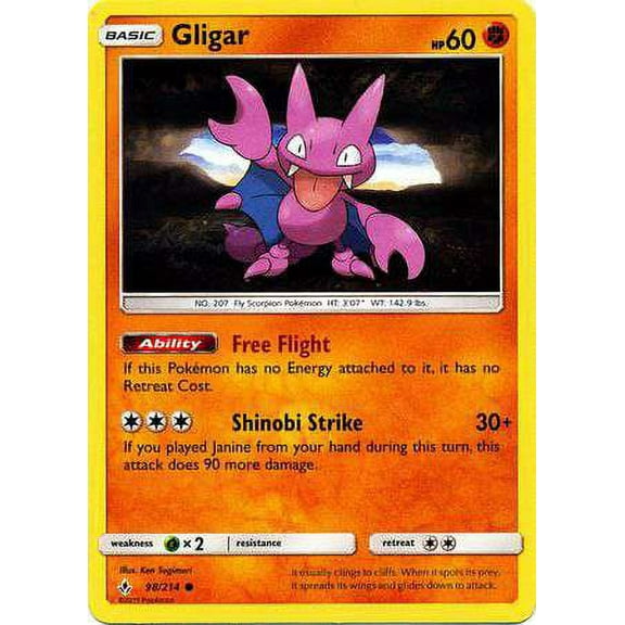 Pokemon Unbroken Bonds Gligar #98