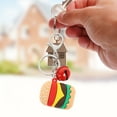 thumbnail image 4 of DEEPCRAFF 4Ud Llaveros Colgantes Con Hamburguesa Colorida Para De Y Accesorios, 4 of 7