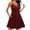 *Wine, variant on VBVC Women's Spaghetti Strap V-Neck Floral Dress , Summer Casual Dresses For Women,Ladies' Wrap Waist A Line Mini Dress with Pockets,Blue,S-2XL