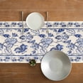 thumbnail image 4 of Blue and White Porcelain Table Runner Seasonal Spring Summer Farmhouse Indoor Kitchen Anniversary Wedding Dining Table Decorations for Home Party, 4 of 7
