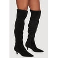 thumbnail image 2 of Women's Pointy Toe Kitten Heel Over The Knee Boots, 2 of 3