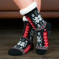 thumbnail image 5 of Women's Fuzzy Slipper Socks with Non-Slip Grippers, Cozy Fluffy Sherpa Lined, Cute Christmas Gifts 1Pairs, 5 of 5