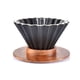 thumbnail image 5 of Embudo De Café Base De Cerámica Y Madera Forma De Onda Gotero De Café Práctico Advancent HA020516-00, 5 of 5