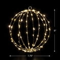 thumbnail image 6 of Northlight LED Lighted Hanging Ball Christmas Decoration - 8" - Warm White Lights, 6 of 9