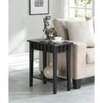 thumbnail image 2 of Pemberly Row Modern End Table in Black Wood Finish with Shelf, 2 of 6