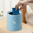 thumbnail image 3 of Deer Trash Can, Cute Animal Design Small Wastebasket for Desk, Bedroom & Office with "Put Trash Where It Belongs" Message, Decorative Bin Blue, 3 of 6