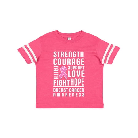 

Inktastic Breast Cancer Awareness Strenght Courage Support Love Gift Toddler Boy or Toddler Girl T-Shirt