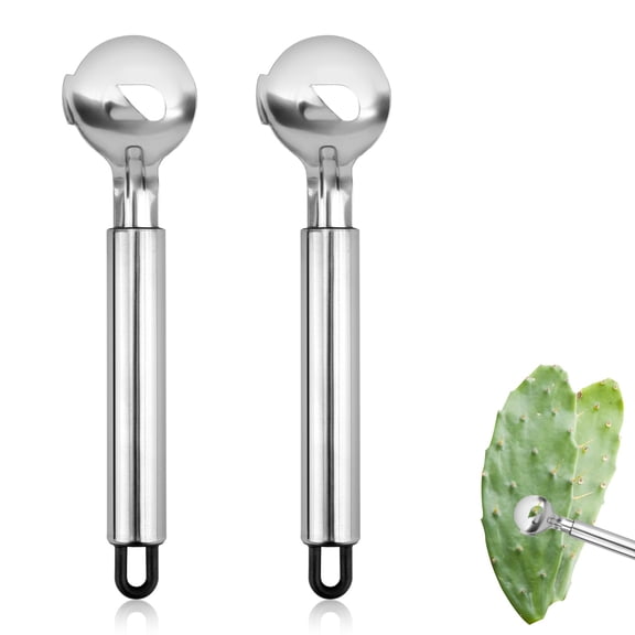LHNFT 2Pcs Cactus Peeler, 2025 New Pelador De Nopales, Multifunctional Peeling Spoon, Stainless Steel Rice Meat Squeezing Meatball Kitchen Tools, Easy to Use