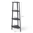 thumbnail image 4 of Giantex 4-Tier Industrial Corner Shelf, Ladder Bookcase w/Adjustable Leveling Feet, Display Rack for Home, Grey, 4 of 8