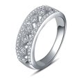 thumbnail image 2 of Tilo Jewelry Sterling Silver Diamond-Shaped Round CZ Ring for Women & Unisex Size 7, 2 of 2