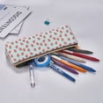 thumbnail image 5 of Naloa Hand Drawn Strawberry Print Leather Pencil Case - Portable Big Capacity Pencil Pouch Organizer Bag Stationery Bag for Work & Office Pencil Pen Case, 5 of 5