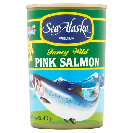 (2 Pack) Trident Sea Wild Alaska Fancy Pink Salmon, 14.75
