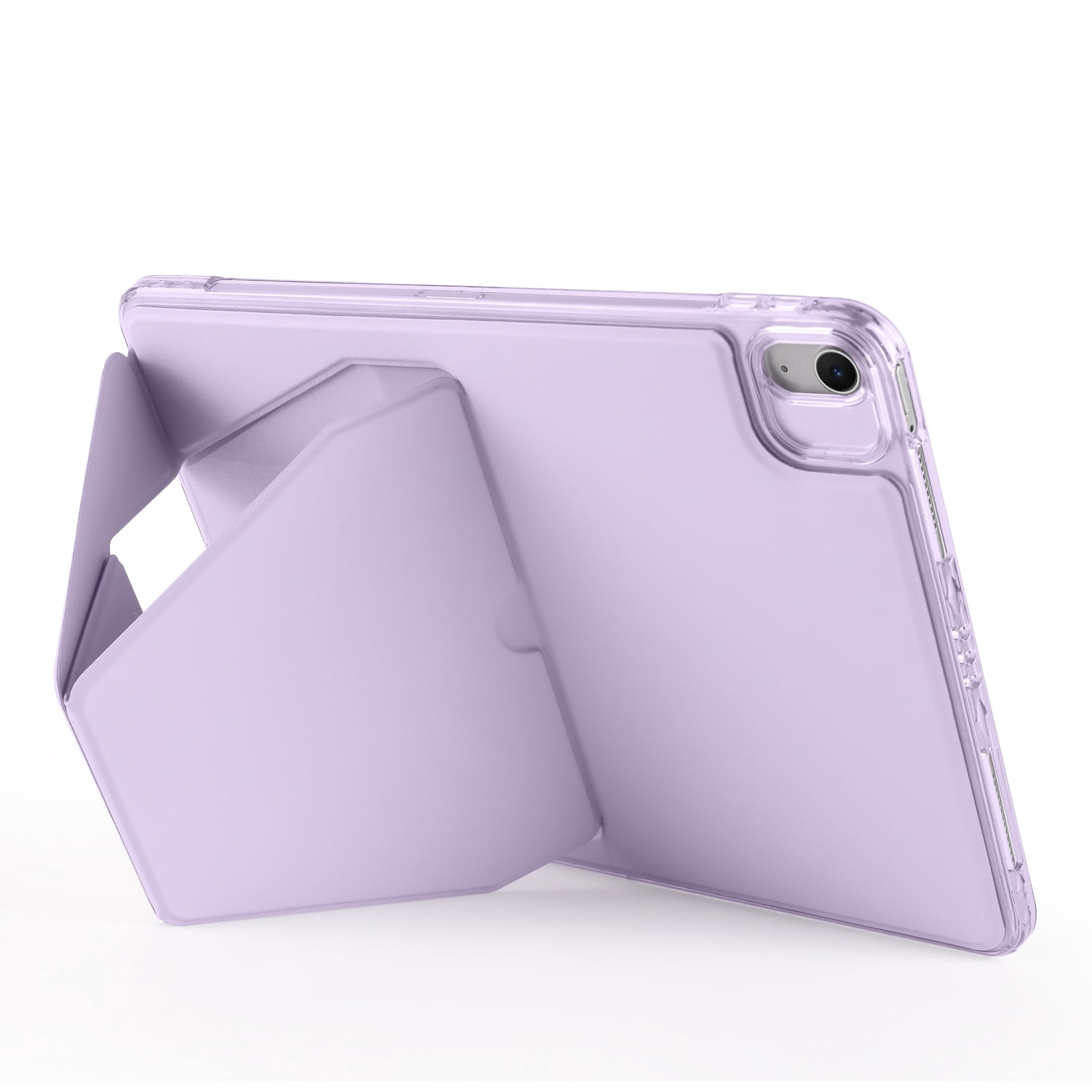 TECH CIRCLE Slim Back Cover Case for iPad Air 13-inch (M2) 2024 Release, Built-in Kickstand, Supports Apple Pencil Charging & Attachment, PU Leather/TPU Protective Lightweight Thin Case, Purple