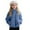 Blue, variant on Girls Fleece Jacket Fuzzy Zip Up Outwear Coat Warm Fall Winter Coat Teddy Coat Hooded with Pockets Navy 7-8Y