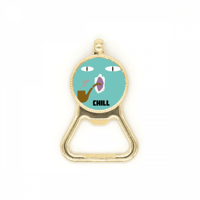 Blue Emotion Chill Smoke Cat Ouvre-Bouteille de Bière en Acier Inoxydable Porte-Clés