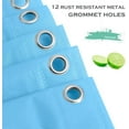 thumbnail image 3 of AUR Baby Blue Plastic Shower Curtain Or Liner, 72x72 Inch Lightweight Cream Blue Plastic Bathroom Shower Showroom Inner Curtain with Rustproof Metal Grommet Holes and Weighted Magnets, 3 of 15