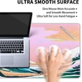 thumbnail image 4 of Cute Pink Mouse Pad Japanese Wave Kawaii Aesthetic Extended Desk Mat 90X40 cm Non-Slip Rubber Base Stitched Edge Large XXL Playmat&nbsp;for Keyboard Gaming Laptop Computer Office Desktop,35.4×15.7 in, 4 of 6