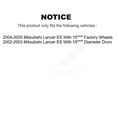 thumbnail image 2 of Transit Auto Front Rear Disc Brake Rotors Ceramic Pads and Drum Kit for Car Mitsubishi Lancer ES K8T-103692, 2 of 11