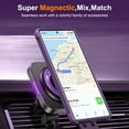 thumbnail image 6 of Allytechgroup Samsung Galaxy S25 Ultra Case Magnetic, Compatible with Magsafe & Car Mount Adjustable Stand Ring Holder Heavy Duty Shockproof Matte Phone Case for Samsung Galaxy S25 Ultra, Purple, 6 of 7