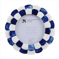 Handicrafts Home 4x4 Blue & White Picture Frames