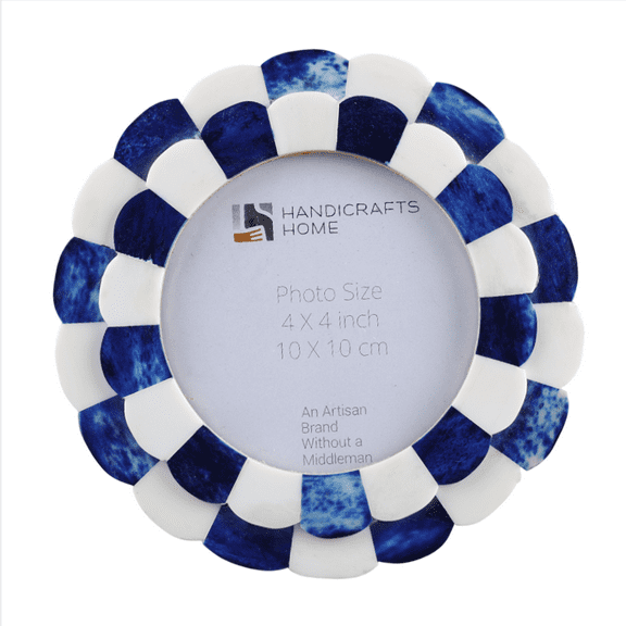 Handicrafts Home 4x4 Blue & White Picture Frames