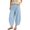 Light Blue, variant on Tqcoqu Women's Cotton Linen Pleated Pants,Button High Waist Loose Cropped Balloon Casual Trousers With Pockets For Spring Summer,Army Green Women's S-XXL