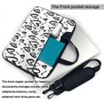 thumbnail image 3 of YFYANG 15.6 inch Universal Laptop Bag Oxford Cloth Laptop Sleeve, Multi-functional Black Watercolor Heart Doodle Notebook Computer Messenger Bag Handbag, 3 of 8