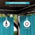 thumbnail image 4 of Pakunoda 10' X 6.5' Gazebo Universal Replacement Privacy 4-Panel Curtains, Waterproof Outdoor Curtains Lake Blue Sidewall with Zipper for Patio Garden Backyard 10' X 10' Gazebo, Curtain Only, 4 of 8