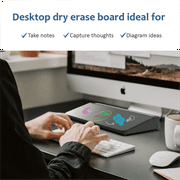Audio-Visual Direct Glass Desktop Whiteboard Buddy Notepad Set, Black