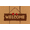 Welcome, variant on Welcome Mat, Yamaziot 24"x36" Coir Door Mat for Inside Outside, Outdoor Non Slip Utility Front Doormat Entryway Rug, Dirt Trapper, All-Season, Brown
