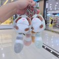 thumbnail image 3 of Muñeco de peluche de oso de cola extraña para niños, muñeco de peluche de mapache pequeño, bolso escolar, llavero colgante, muñeco Kawaii de 18CM, 1 unidad, 3 of 5