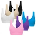 thumbnail image 3 of Spdoo Compression Wirefree High Support Sports Bra Removable Padded Racerback Bras for Women Plus Size Everyday Wear, Exercise and Offers Back Support,Light Blue 4XL, 3 of 4