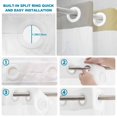 thumbnail image 4 of No Hook Shower Curtain, Yellow Gray Ombre Shower Curtains for Bathroom with See Through Top Window, Modern Gradient Abstract Art Waterproof & Washable Bath Curtain 60"x72", 4 of 9