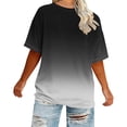 thumbnail image 3 of Generic Womens Oversized T Shirts Loose Fit Short Sleeve Tees V Neck Color Block Summer Tops 2026 Summer Fashion, 3 of 5