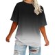 thumbnail image 2 of Mujeres Más Tamaño Manga Larga Tops Cuello Redondo Manga Corta Primavera Verano Camisa Básica Camiseta Superior Poliéster Ligero Suave Cómodo Más Tamaño Tops Casuales, 2 of 6