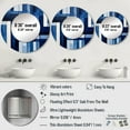 thumbnail image 4 of Designart "Sapphire Symmetry in Blue and White I" Abstract Shapes Round Mirror Wall Decor Modern - Large Blue Round Office Mirror - Round Mirror - 23" x 23", 4 of 6