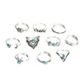 thumbnail image 2 of Yesbay Women Bohemia Fake Turquoise Fingers Knuckle Rings Wedding Party Jewelry, 2 of 7
