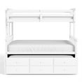 thumbnail image 2 of FOA Hammon Wood Twin over Full Bunk Bed with Trundle and Drawers in White, 2 of 11