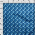 thumbnail image 3 of oneOone Viscose Jersey Medium Blue Fabric Tropical Quilting Supplies Print Sewing Fabric By The Yard 60 Inch Wide, 3 of 5