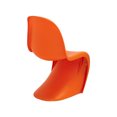 thumbnail image 4 of S Shape Plastic Dining Side Chair (Orange), 4 of 12