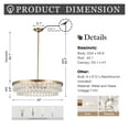 thumbnail image 5 of The Lighting Store Viviana Crystal 6-light Chandelier Brushed Brass, 5 of 5