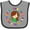 Heather and Black, variant on Inktastic Autism Awareness Girl Girls Baby Bib