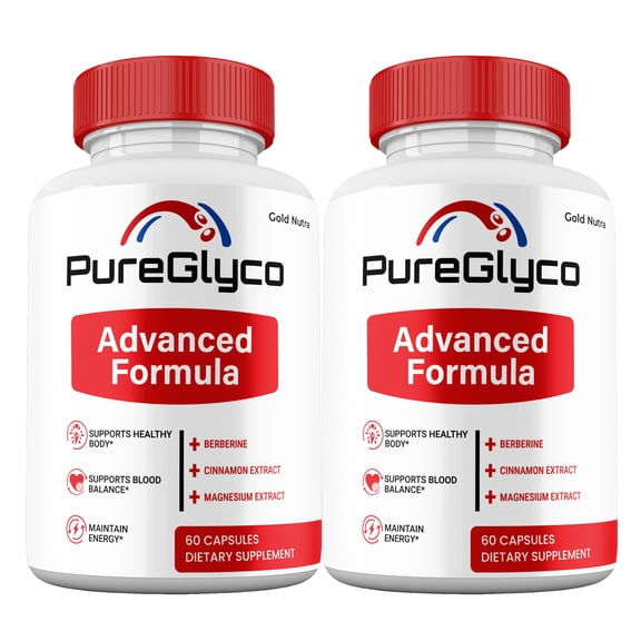 PureGlyco Capsules, Pure Glyco Pills Glycogen Support Supplement Maximum Strength All Natural, 30 Day Supply per bottle (2 Pack)