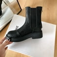 thumbnail image 6 of Mostsola Womens Chelsea Boots Round Toe Low Heel Fall Booties Elastic Pull on Platform Ankle Boots, 6 of 9