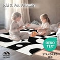 thumbnail image 4 of ODIKA 5'x7' Machine Washable Non-Slip Area Rug, Contemporary Geometric Abstract with Bold Black and Shapes High Traffic Rug, Black, 138430, 4 of 7