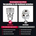 thumbnail image 4 of Unassumins Multi-function Universal Socket Wrench Tool - Universal Maintenance Tool, 10-19mm Universal Adjustable Socket Wrench, for 3/8" Drive Ratchet Torque Wrench And Power Drill (1pc*B), 4 of 7