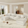 thumbnail image 4 of bokifol 156" Oversized U Shape Modular Sectional Sofa with Movable Ottomans,Modern Sectional Sofa for Living Room,Apartment,Office(Beige), 4 of 16